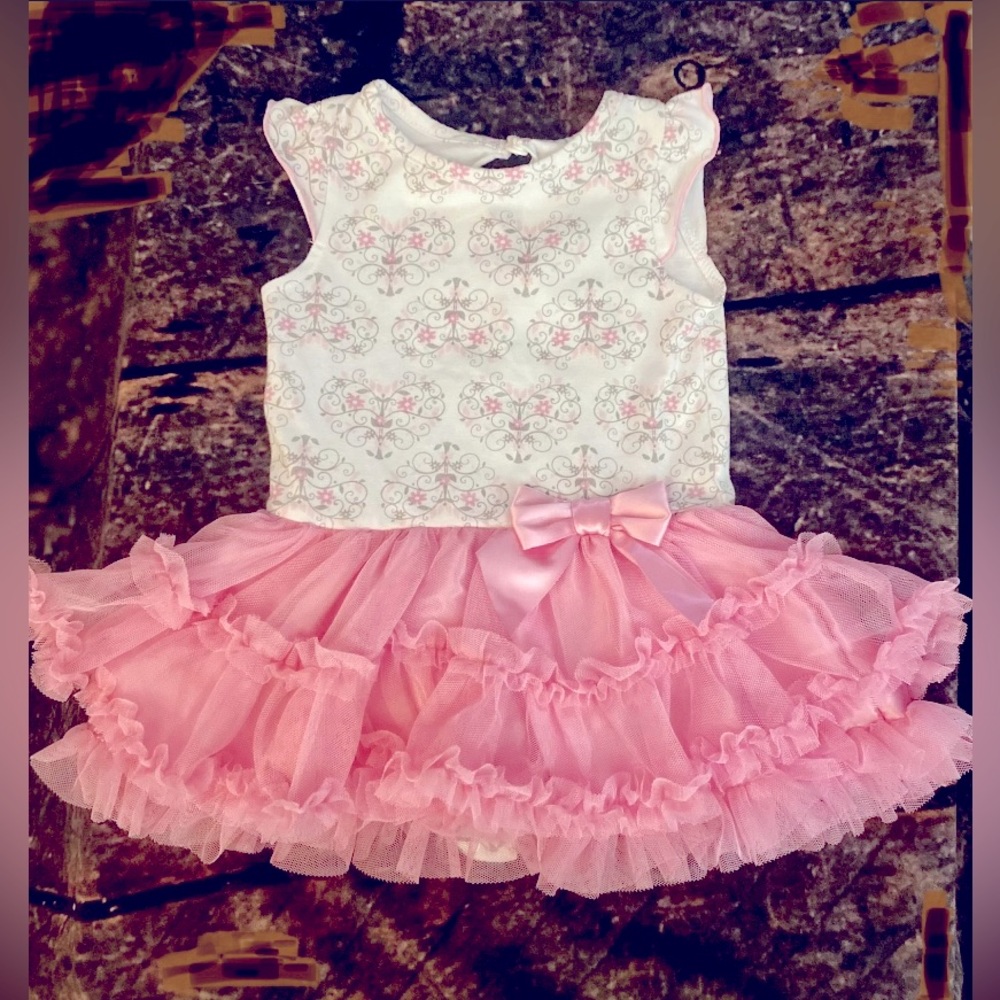 Baby Glam Built-in Onsie Dress -Size 9 Months